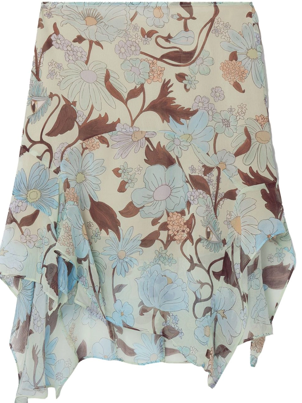 Women skirt McCartney silk Stella Garden-print chiffon Lady 0711
